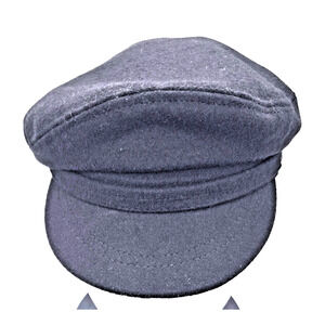 Fiddler Dutch Boy Cap Hat Black Wool & Nylon Size Fitted 7-1/8 Greek Fishing Hat